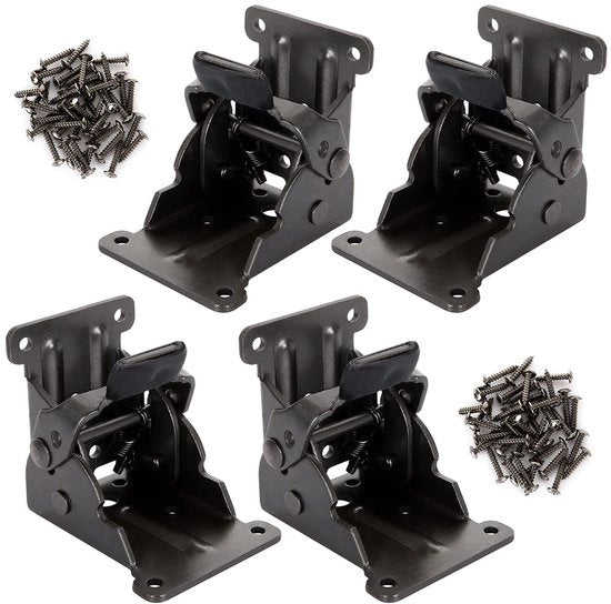 Sostegno per tavolo 90 gradi - Tavola ripiegabile - Blocco automatico - Supporto metallico - Acciaio inossidabile - Sostegno fino a 226 kg - Accessori per mobili