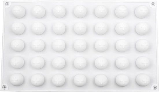 Forma per dolci in silicone 35 fori - Modulo flessibile - Sicuro per alimenti - Riciclabile - Sostenibile - Adatto per cioccolato/dolci