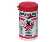 DIAVOLINA POLVERE SPAZZACAMINO- - barattolo gr.270 - 12 pezzi DIAVOLINA