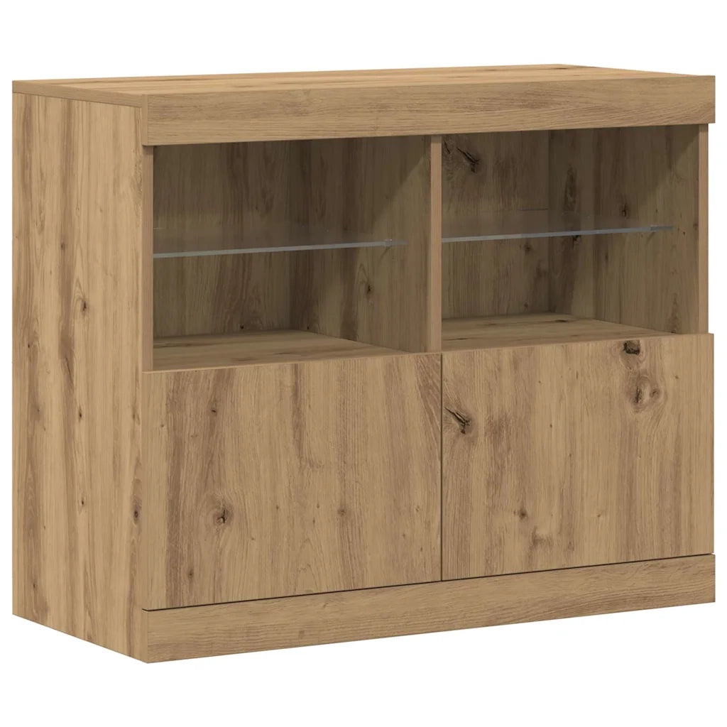 Madia LED Marrone 81 x 37 x 66,5 cm Legno ingegnerizzato 863031