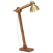 Lampada da Pavimento Ottone in Legno Massello di Mango E27 320580