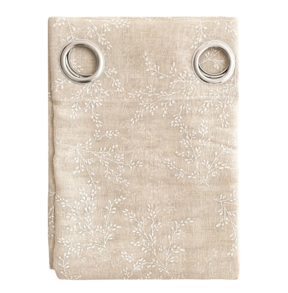 Tende Casa Finestre Porte Interno Coppia 2pz Tessuto Semitrasparente Elegante Moderna 140x280 Cm Beige