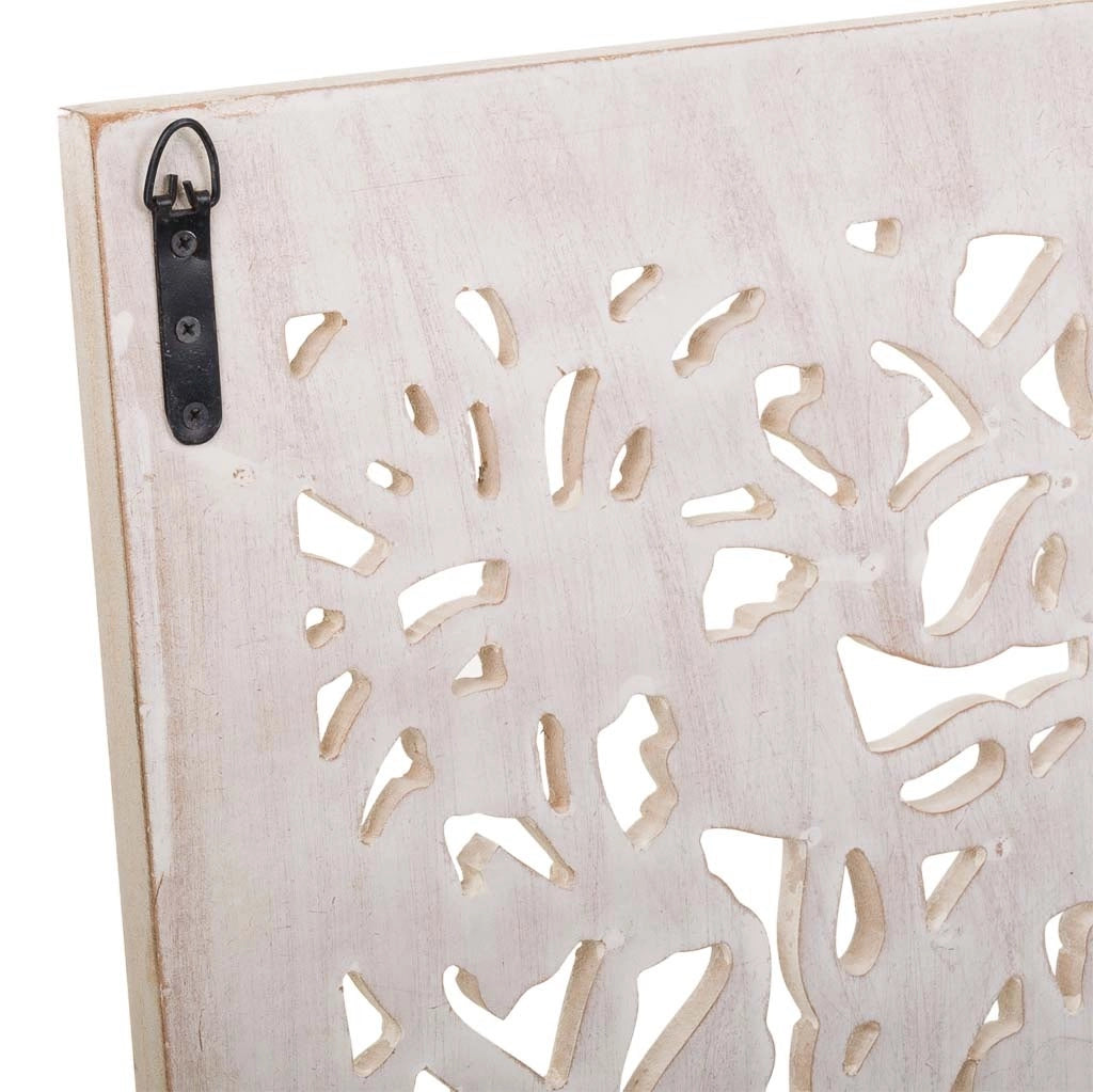 Pannello in legno fatto a mano bianco 120x120x2,5h