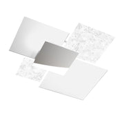Lampada da soffitto moderna 1088/90-FA Vetri Bianchi e Foglia Argento 4xE27