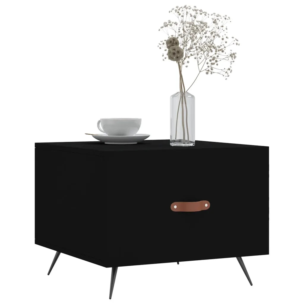 Tavolino da salotto | Tavolino da caff¨¨ | Tavolino da Soggiorno Nero 50x50x40 cm in Legno Multistrato