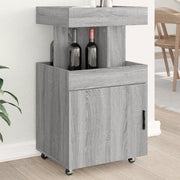 vidaXL Carrello Bar Grigio Sonoma 50x41x89 cm in Legno Multistrato