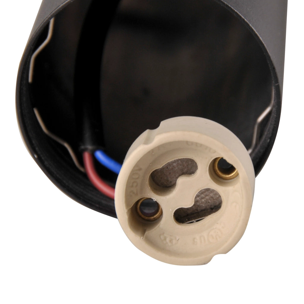 Lampada a sospensione tubolare nera GU10 Polux Bamboo