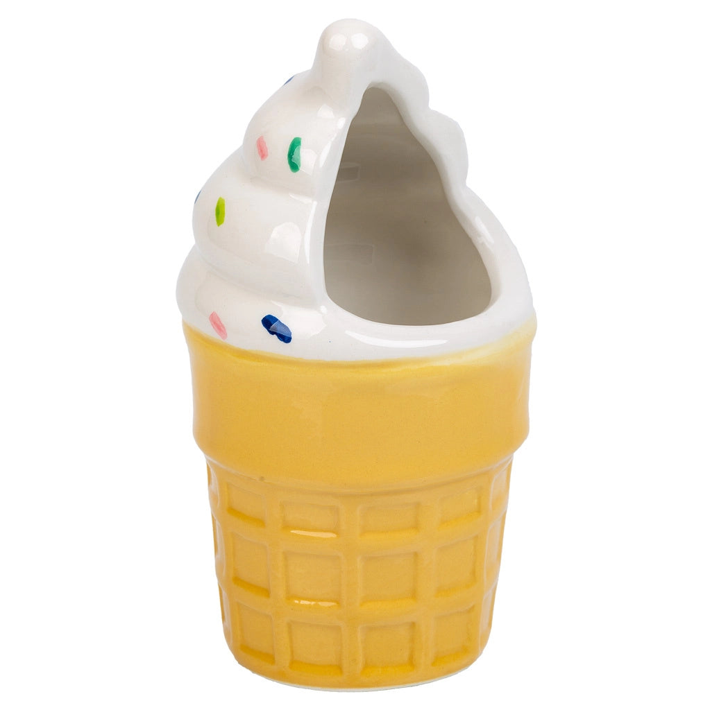 Portapenne in ceramica satinata arancione d7,5x15h
