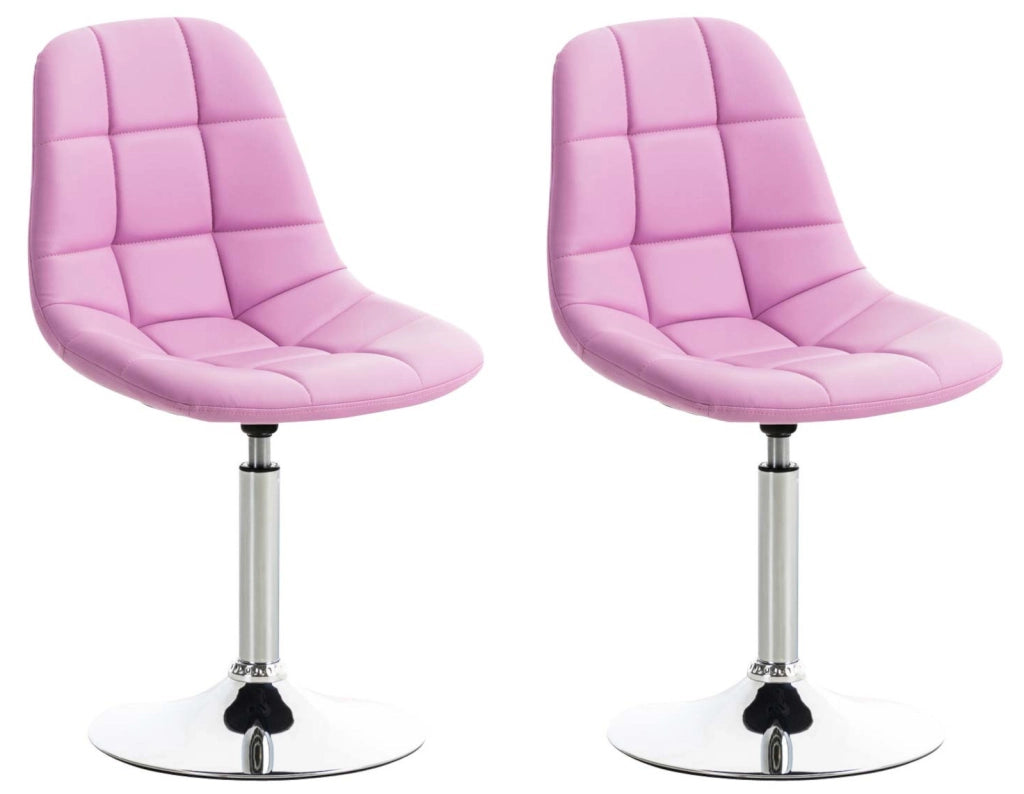 Set di 2 sedie Emil in similpelle rosa