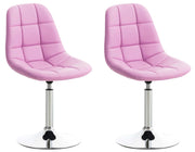 Set di 2 sedie Emil in similpelle rosa