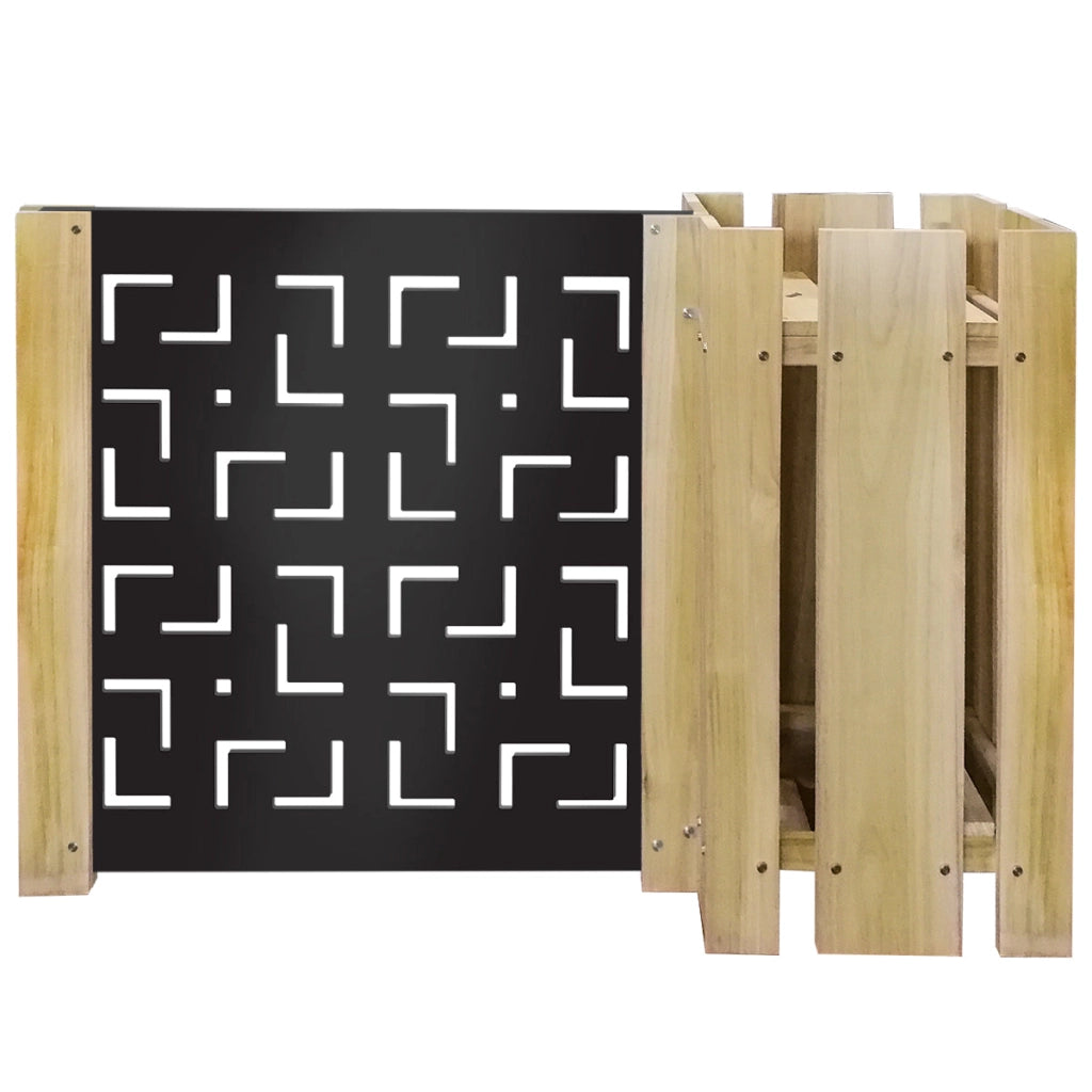 FIORIERA-WOOD COMPOSIZIONE - Porta vasi con divisorio staccionata modulabile - 150x100cm - in Legno e PVC Modello: Labyrinth L