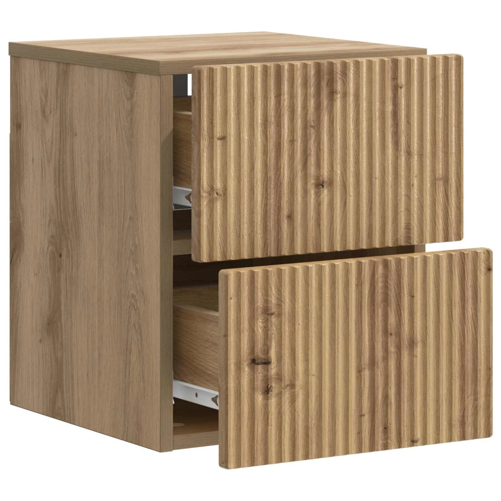 Mobiletto da notte a muro Rovere Artigianale 33 x 34,5 x 40 cm 898483