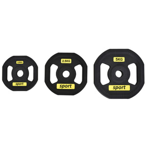 Bilanciere con Dischi 1,25Kg 2,5Kg 5Kg Peso Regolabile  Nero