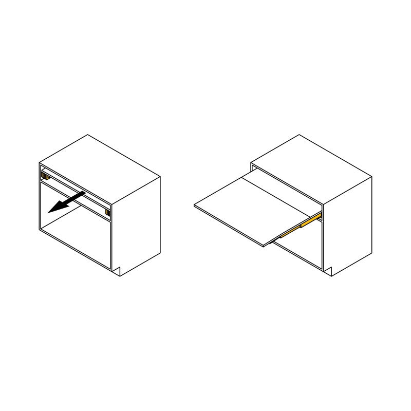 Guide per tavolo allungabile e sollevabile Oplà Folding+39 M120, Alluminio, Champagne anodizzato