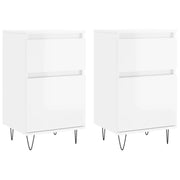 Credenze 2 pz | Madia | Buffet da pranzo | Armadio da pranzo Bianco Lucido 40x35x70 cm in Legno Multistrato