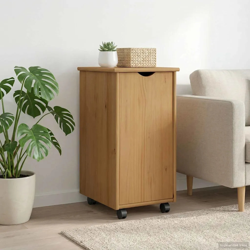 Mobile con Ruote con ruota Marrone miele 34 x 39 x 65,5 cm