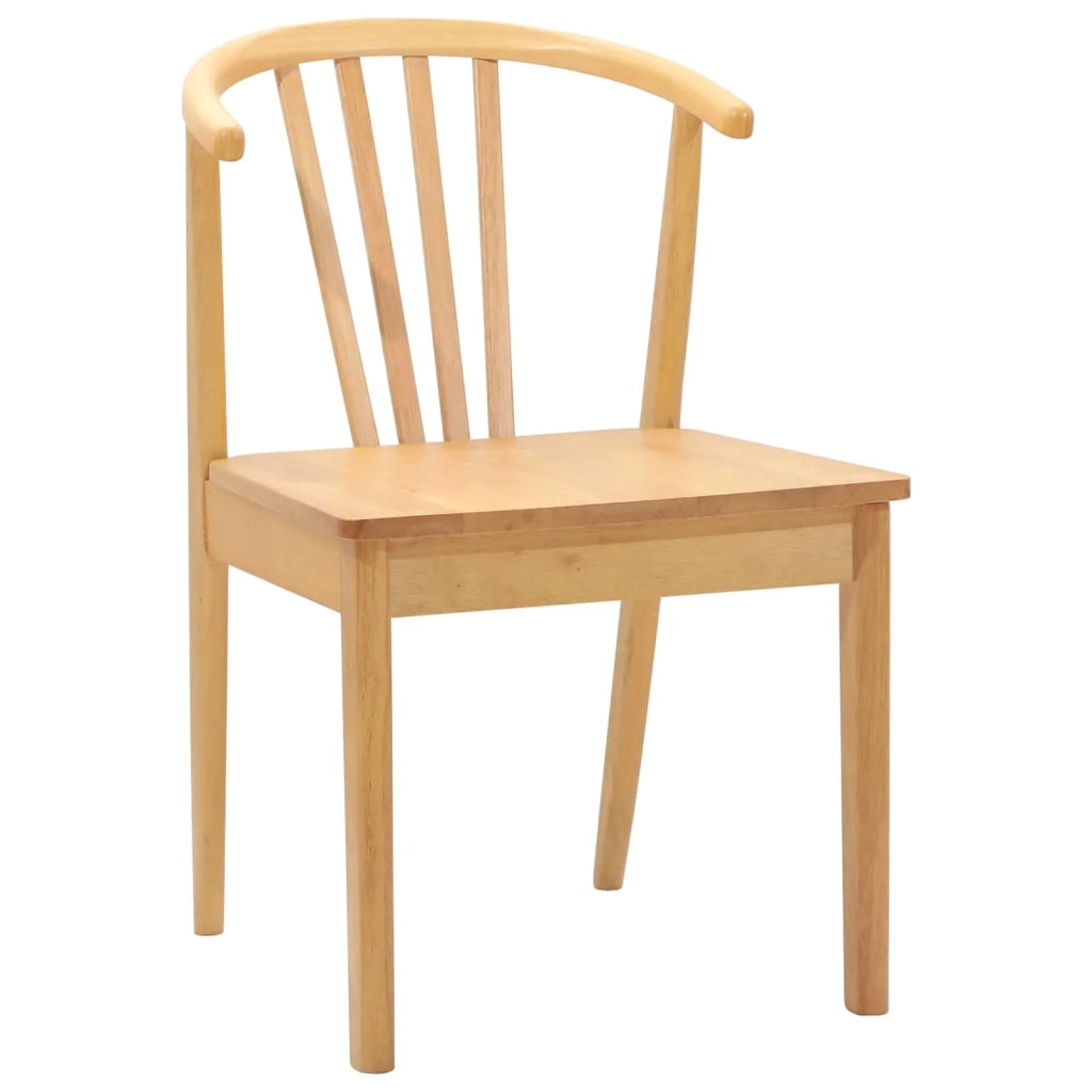 Sedia da pranzo 2 pz | Sedie da cucina Naturale Legno di gomma massiccio