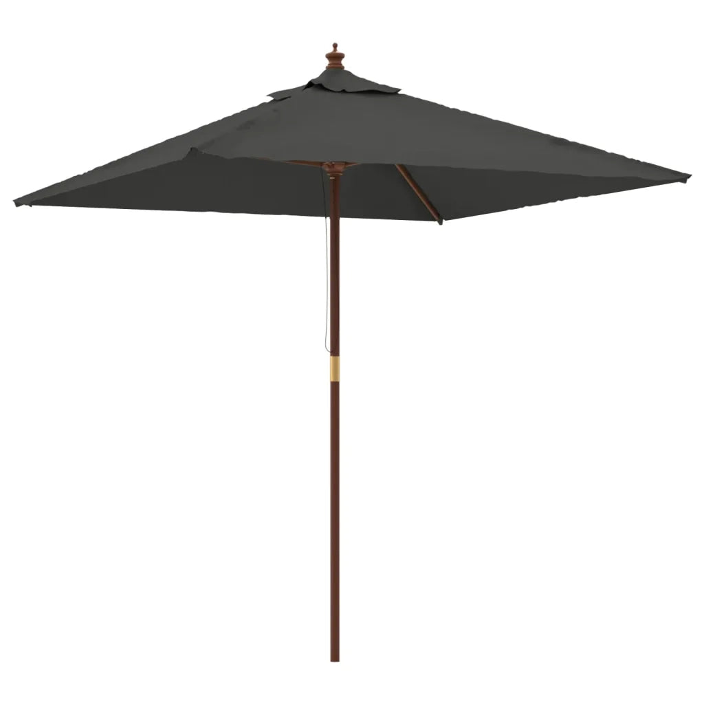 Ombrellone Giardino-Ombrello da Balcone con Palo in Legno Antracite 198x198x231 cm