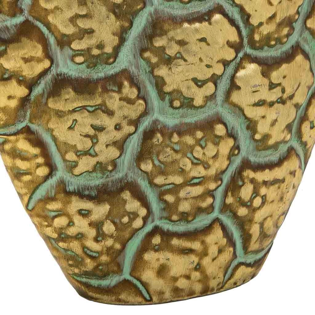 Vaso metallo dorato 29x9.5x35h cm