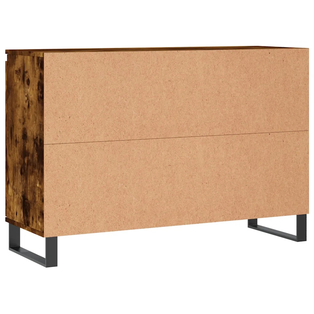 Credenza Rovere Fumo 104x35x70 cm in Legno Multistrato