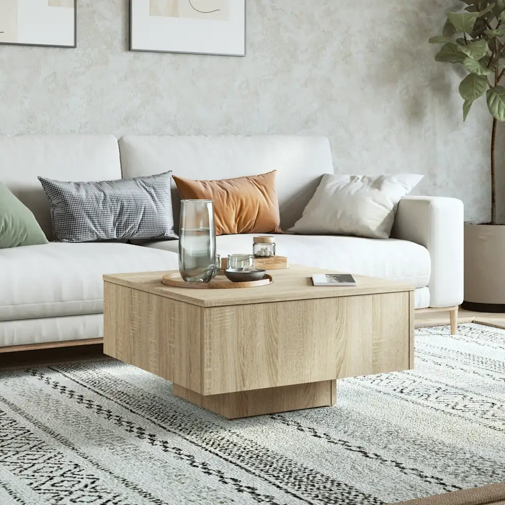 Tavolino da Salotto Rovere Sonoma 60x60x31,5 cm in Truciolato cod mxl 29723