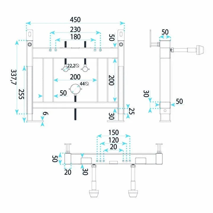 Set Telaio Da Incasso Per Bidet 022n