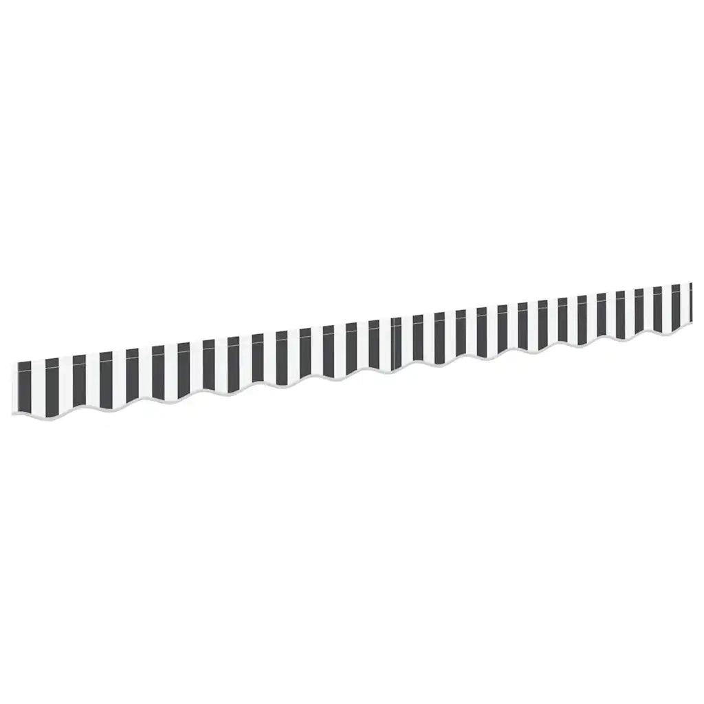 Tenda a Braccio Antracite e Bianco 230 x 20 cm Tela 42000715
