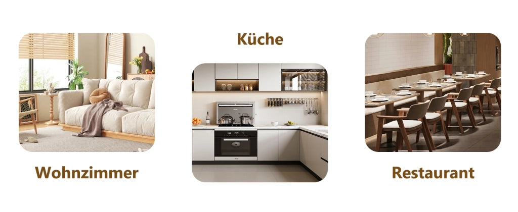 Set di 2 sedie da pranzo moderne con schienale ovale, seduta imbottita e maniglia integrata