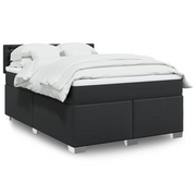 vidaXL Giroletto a Molle con Materasso Nero 140x190 cm in Similpelle