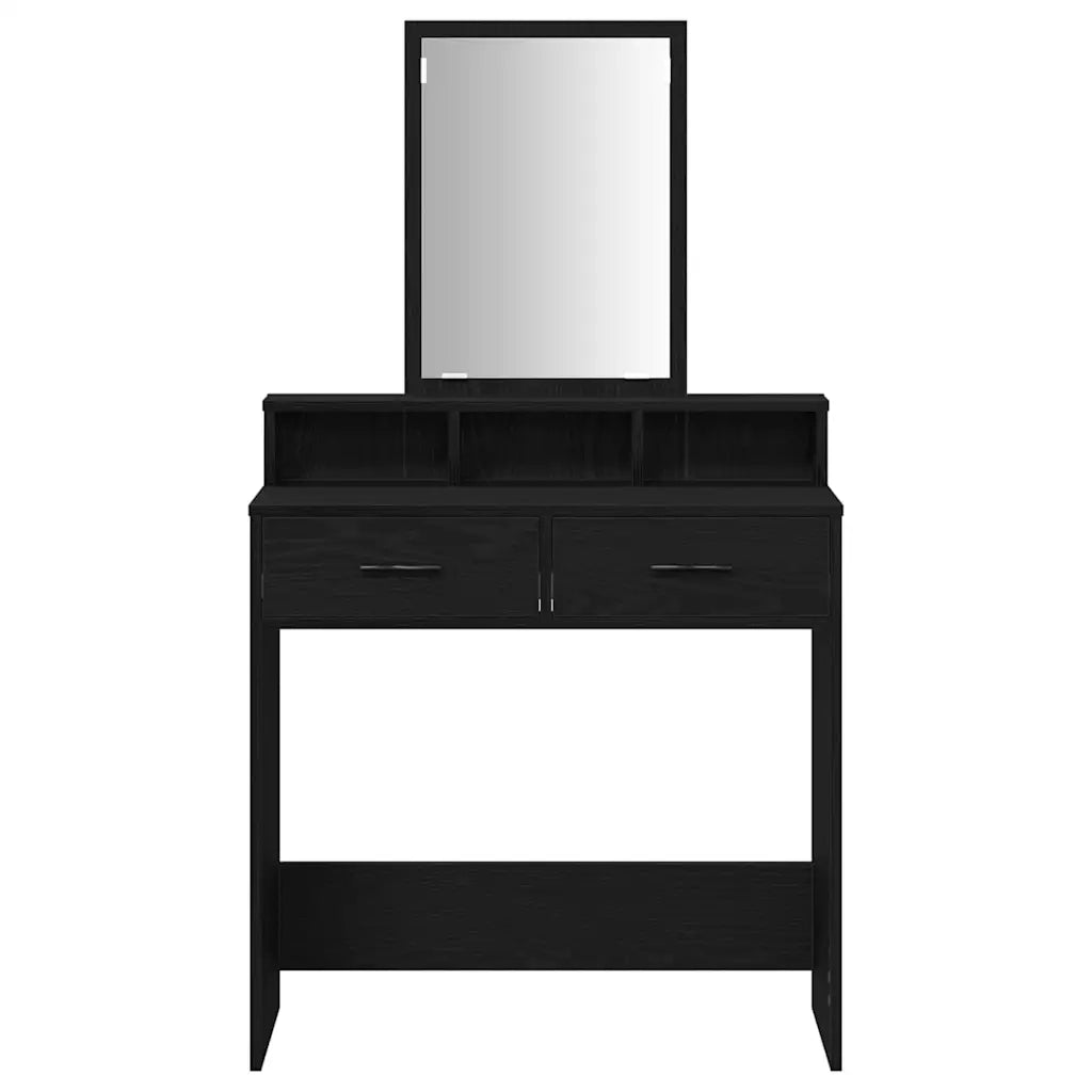 Tavolo da Trucco Rovere Nero 79 x 41 x 140 cm Legno multistrato 865137
