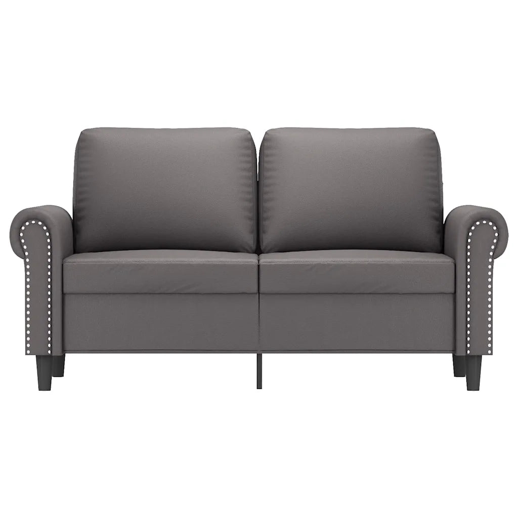 Divano a 2 Posti Grigio 120 cm in Similpelle 359501