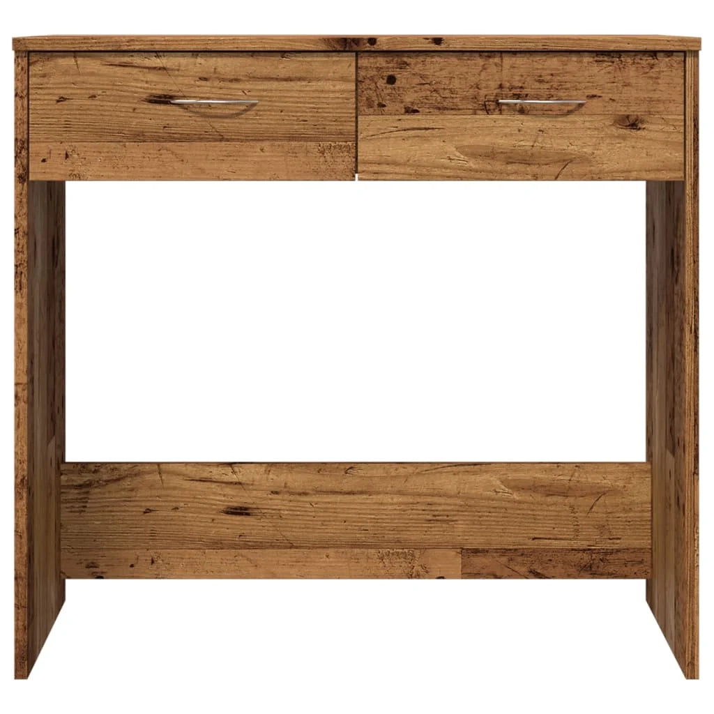 Scrivania tavolo postazione di lavoro mobile per computer studio stile legno antico 80 x 40 x 75 cm legno ingegnerizzato marrone 02_0023971