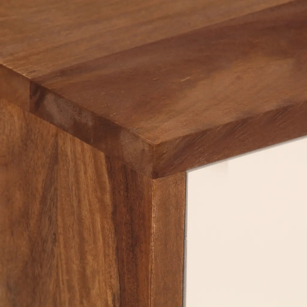 Comodino | Armadio da Notte | Mobiletto da notte in Legno Massello di Acacia 45x30x45 cm