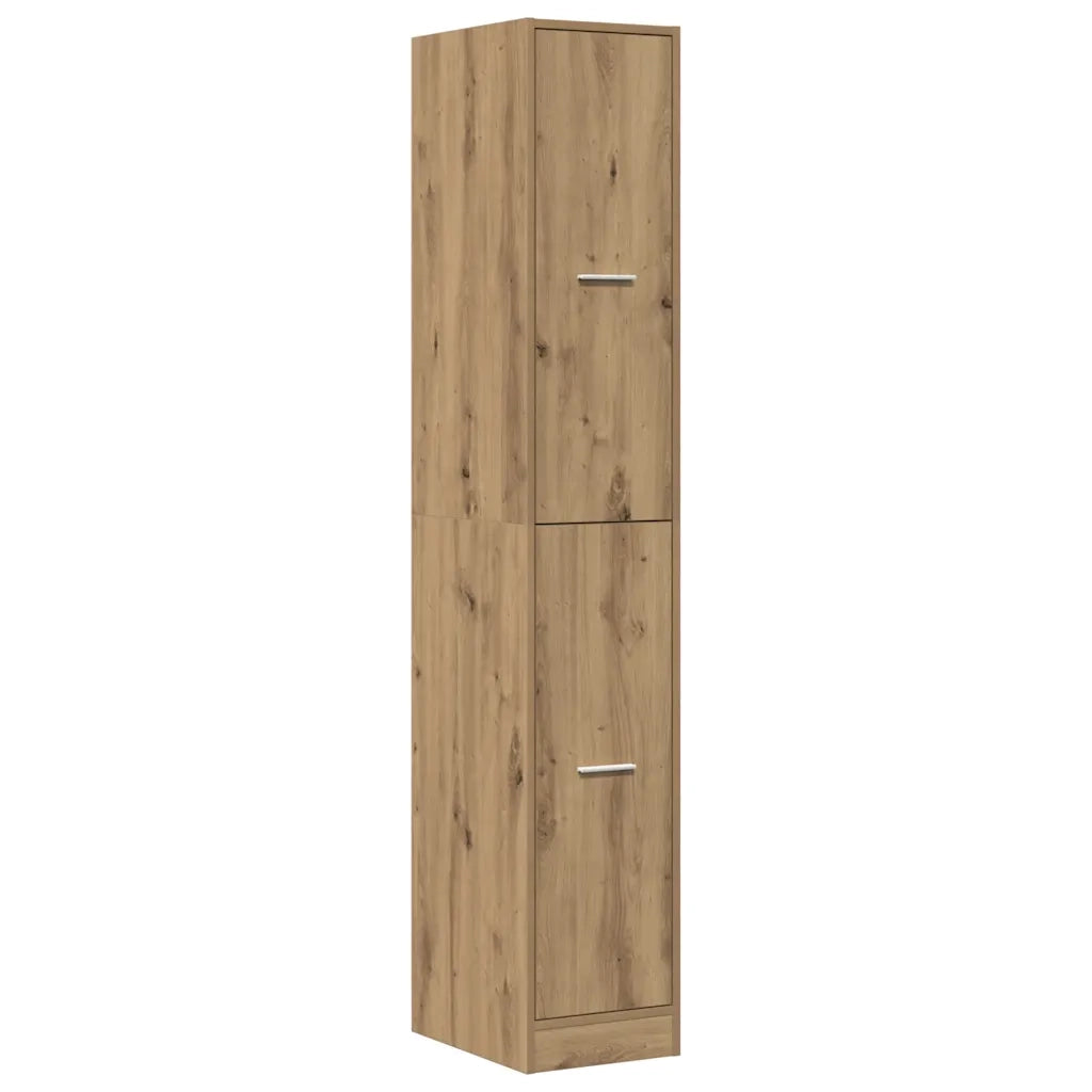 Mobiletto da farmacia classico con 4 cassetti 30 x 41 x 174,5 cm pratico per riporre oggetti in ufficio finitura in rovere ingegnerizzato realizzato artigianalmente 02_0055657
