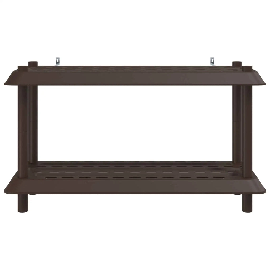 Unità di scaffalatura 2 livelli 100 x 40 x 55,5 cm PP Marrone 8011741