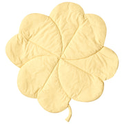 Tappeto per bambini Giallo Cotone Coperta a forma di trifoglio Trapuntato 110 x 110 cm Asilo nido Bambini Accessorio per la cameretta