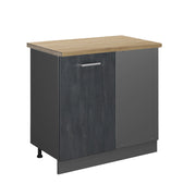 Vicco Mobile ad angolo cucina Calcestruzzo nero 86 cm PL Rovere