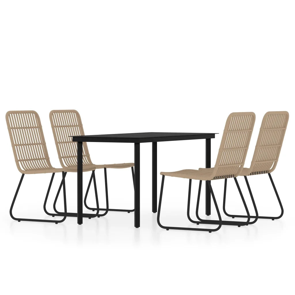 Set Mobili da Pranzo per Giardino 5 pz Rovere cod mxl 34659