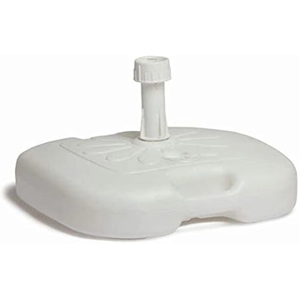Trade Shop - Base Per Ombrellone Da Giardino Spiaggia Riempibile 14lt 44.5x44.5xh10cm Bianco 008654 -