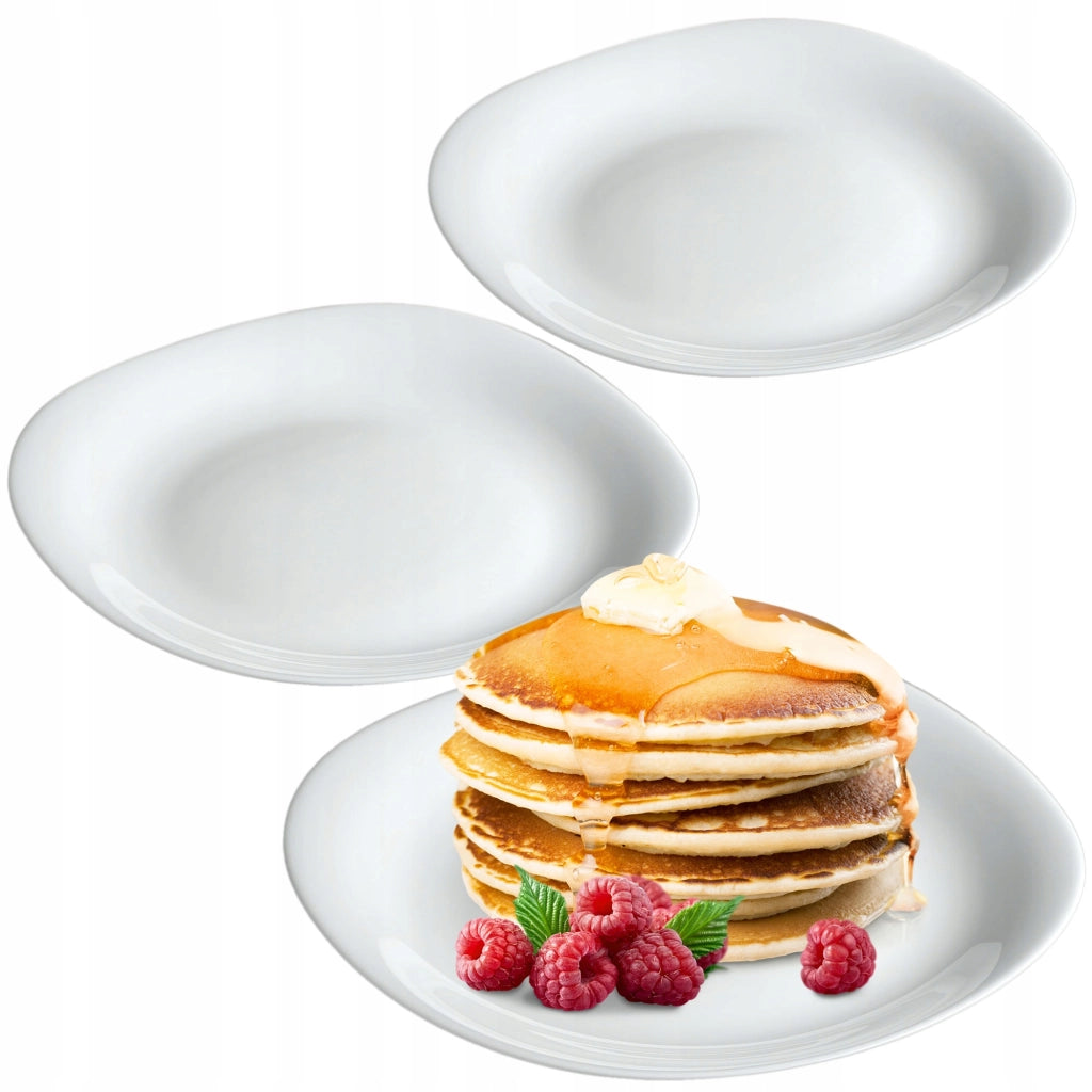 Set di 3 piatti piani KADAX da 28 cm, colore bianco.