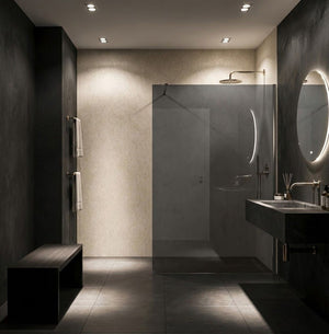 Parete Doccia Rea Flexi Grey / Chrome 140