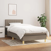 Giroletto a Molle con Materasso-Struttura Letto Tortora 90x200 cm inTessuto 581132