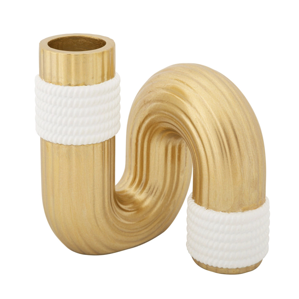 Nello, Vaso Colore Struttura Bianco, oro