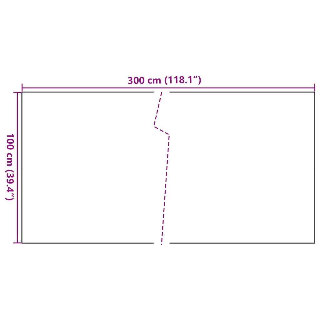 Paravento da Balcone Nero 300x100 cm in Polyrattan
