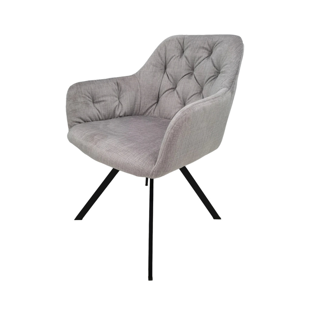 Set di 2 poltroncine girevoli Georgia grigio chiaro
