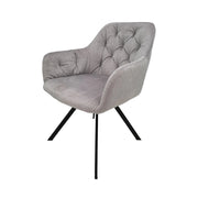 Set di 2 poltroncine girevoli Georgia grigio chiaro