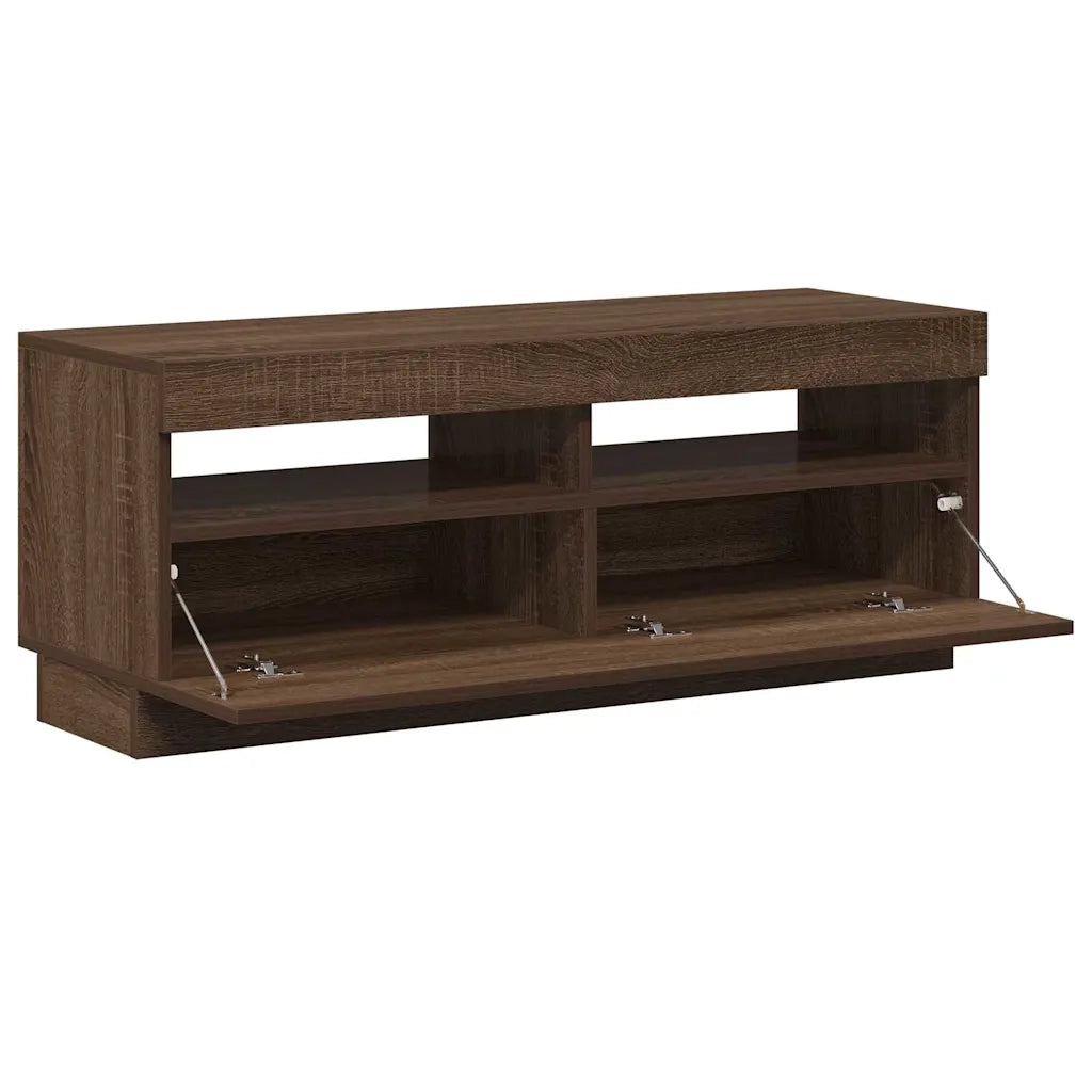 Mobile Porta TV con Luci LED-Mobile per TV-Credenza TV Rovere Marrone 100x35x40 cm