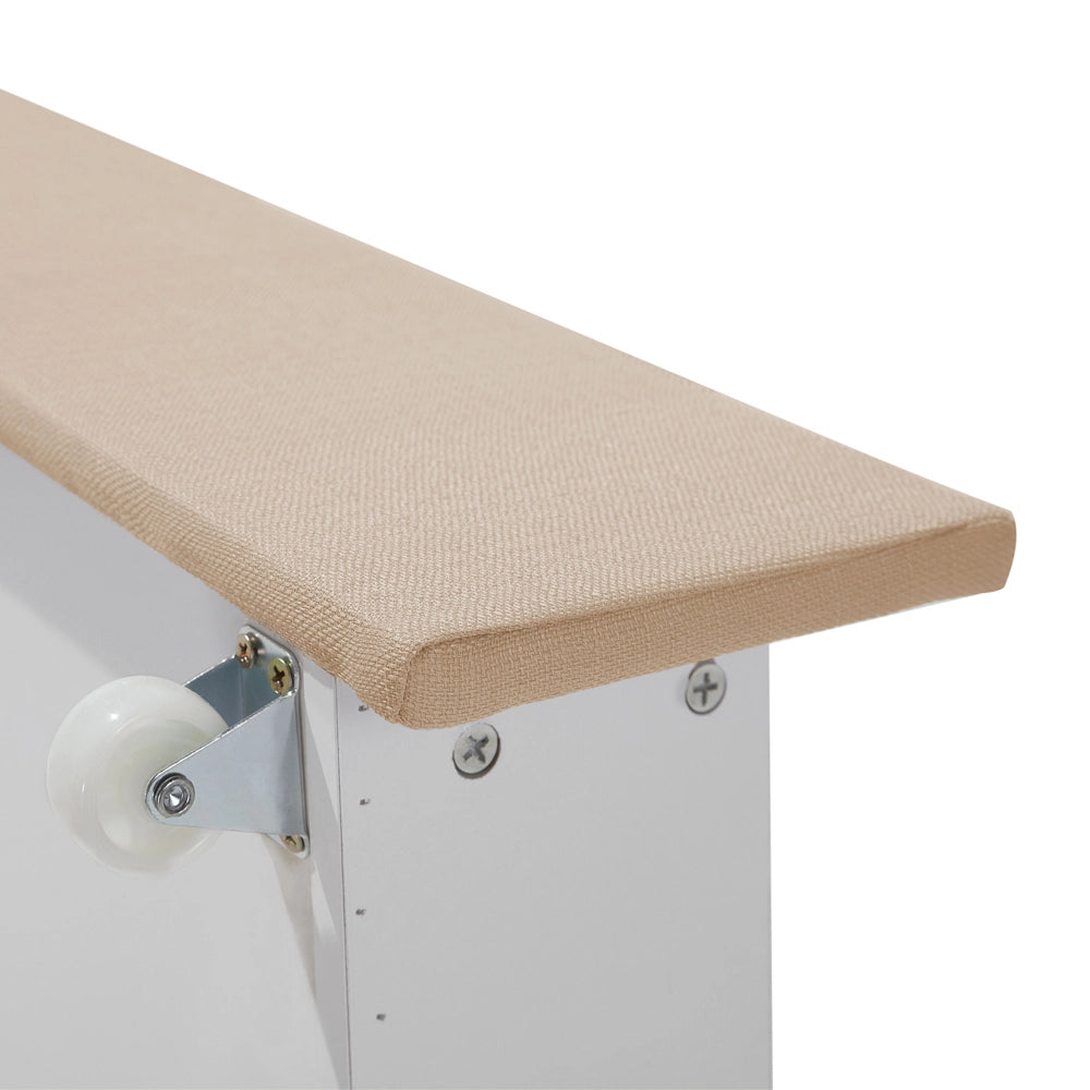 Struttura del letto Cassetto imbottito in poliestere beige 180 x 200 cm Design tradizionale