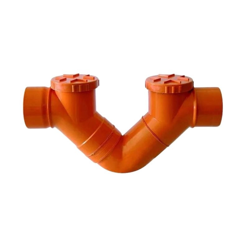 Sifone firenze orizzontale in pvc  (2 Tappi) : Diametro - 82