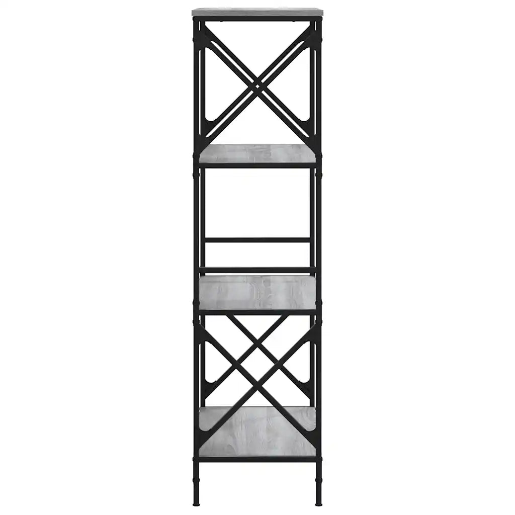 Libreria 4 Ripiani Grigio Sonoma 59x35x132cm Legno Multistrato 837620